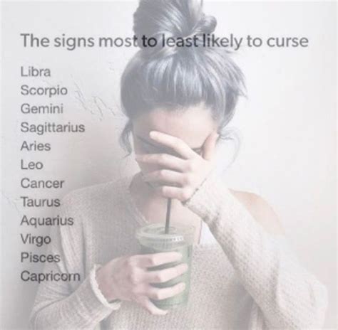 Which zodiac sign curses the most